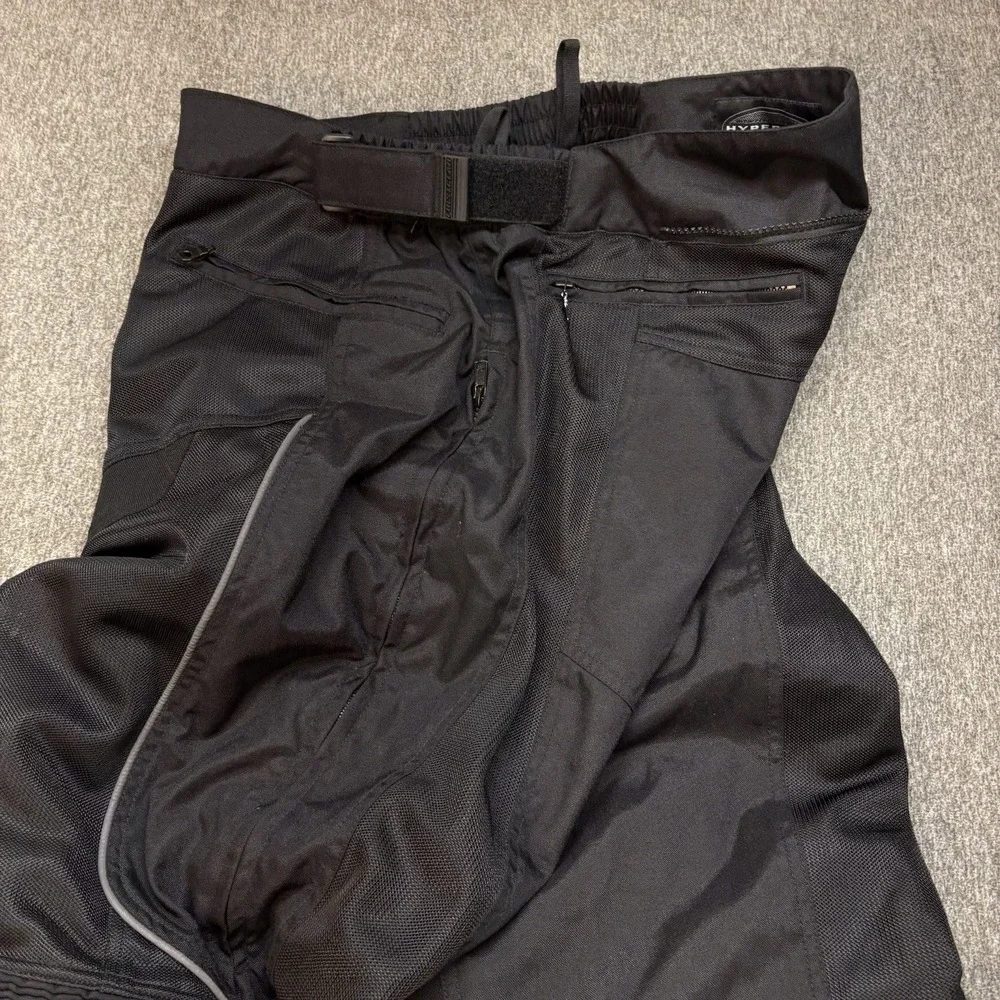 FirstGear Hypertex Black Waterproof Breathable Motorcycle Riding Pants Men's 38T